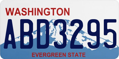 WA license plate ABD3295