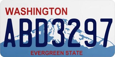 WA license plate ABD3297