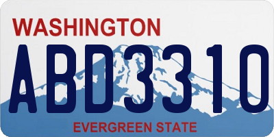 WA license plate ABD3310