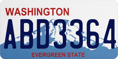 WA license plate ABD3364