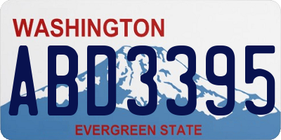 WA license plate ABD3395