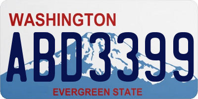 WA license plate ABD3399