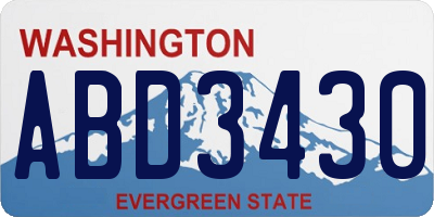WA license plate ABD3430