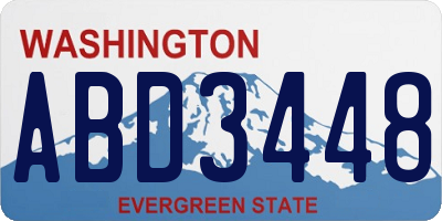 WA license plate ABD3448