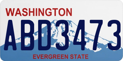 WA license plate ABD3473