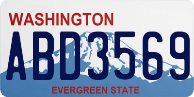 WA license plate ABD3569