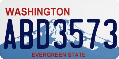 WA license plate ABD3573