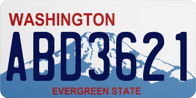 WA license plate ABD3621