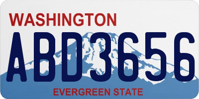 WA license plate ABD3656