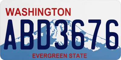 WA license plate ABD3676