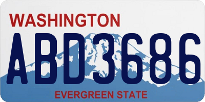 WA license plate ABD3686