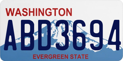 WA license plate ABD3694