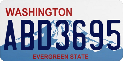 WA license plate ABD3695