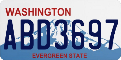 WA license plate ABD3697