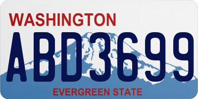 WA license plate ABD3699