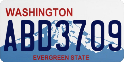 WA license plate ABD3709