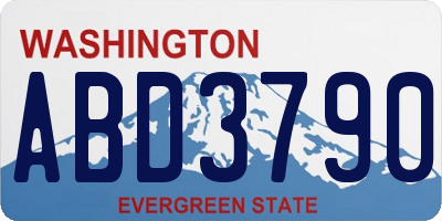 WA license plate ABD3790