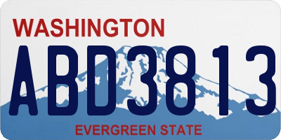 WA license plate ABD3813