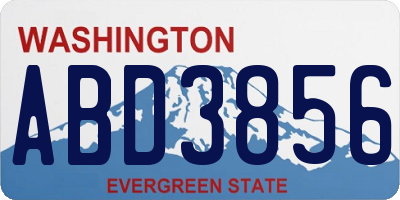 WA license plate ABD3856