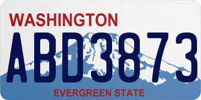 WA license plate ABD3873