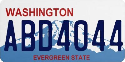 WA license plate ABD4044