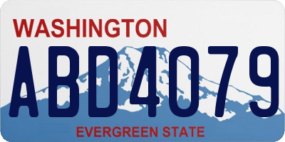 WA license plate ABD4079