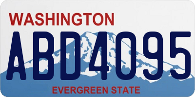 WA license plate ABD4095