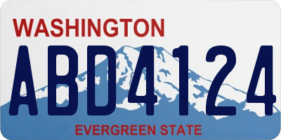 WA license plate ABD4124