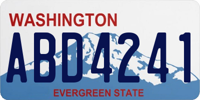 WA license plate ABD4241