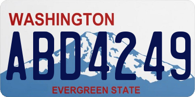 WA license plate ABD4249