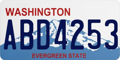 WA license plate ABD4253