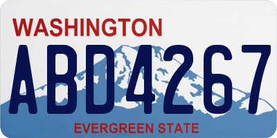 WA license plate ABD4267