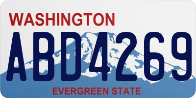 WA license plate ABD4269
