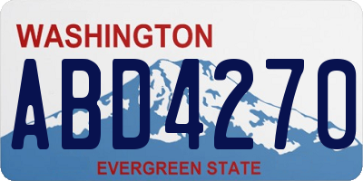 WA license plate ABD4270