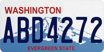 WA license plate ABD4272