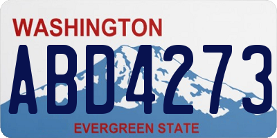 WA license plate ABD4273
