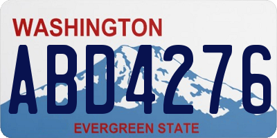 WA license plate ABD4276