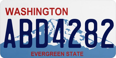 WA license plate ABD4282