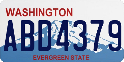 WA license plate ABD4379