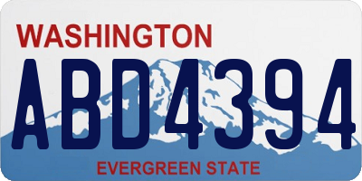 WA license plate ABD4394