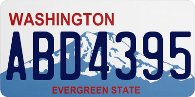 WA license plate ABD4395
