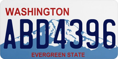 WA license plate ABD4396