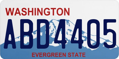 WA license plate ABD4405