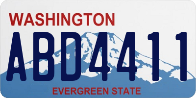 WA license plate ABD4411