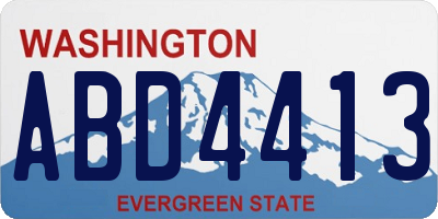 WA license plate ABD4413