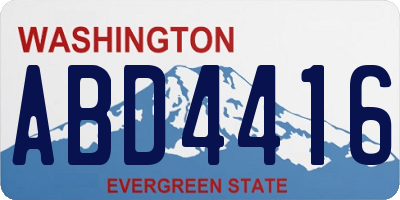 WA license plate ABD4416