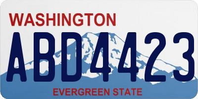 WA license plate ABD4423