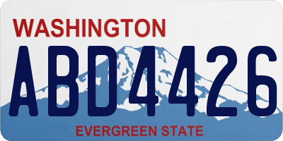 WA license plate ABD4426