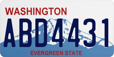WA license plate ABD4431