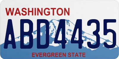 WA license plate ABD4435